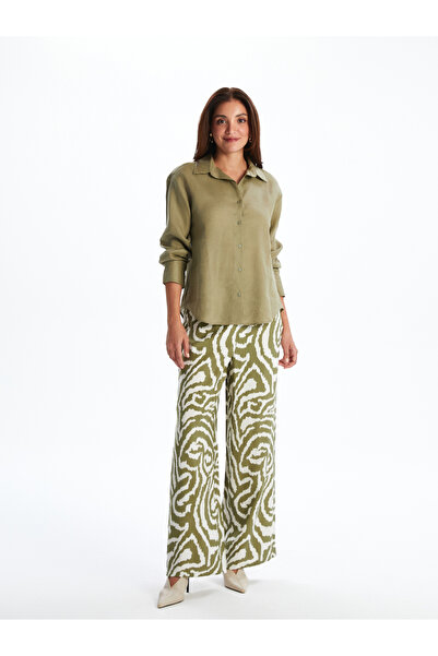 LC Waikiki Elasticated Waist Patterned Women's Trousers