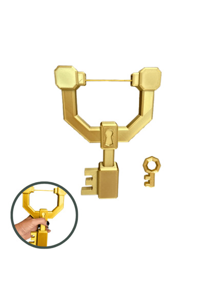 Lulu's Prints Set 2 piese Keyshot, inspirate din Rivals Roblox, auriu, plasti...
