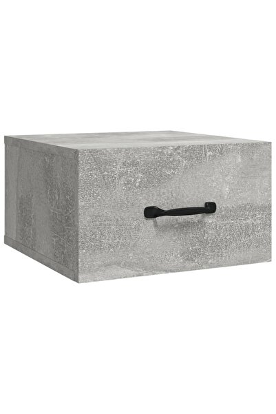 vidaxl Noptieră de perete, gri beton, 35x35x20 cm