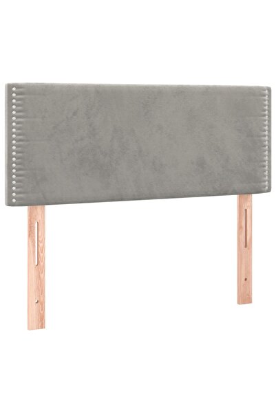 vidaxl Tăblie de pat, gri deschis, 100x5x78/88 cm, catifea