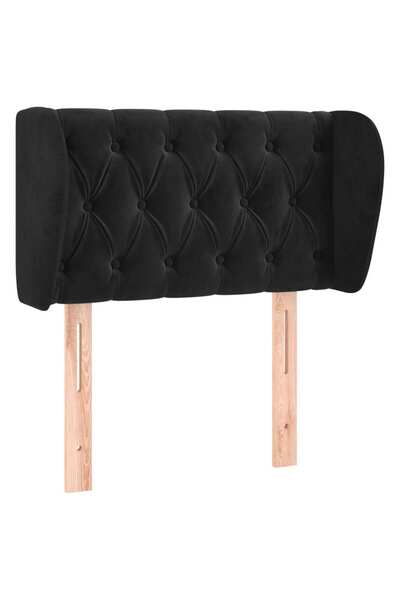 vidaxl Black headboard with wings 83x23x78/88 cm Velvet