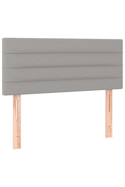 vidaxl Tăblie de pat, gri deschis, 100x5x78/88 cm, textil