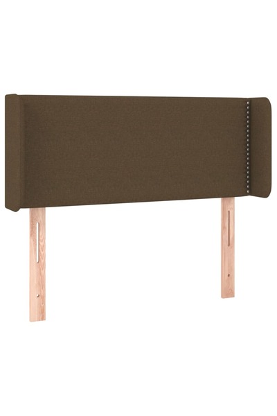 vidaxl Dark brown headboard with wings 103x16x78/88 cm textile