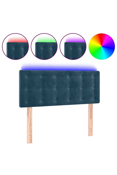 vidaxl LED headboard, dark blue, 90x5x78/88 cm, Velvet