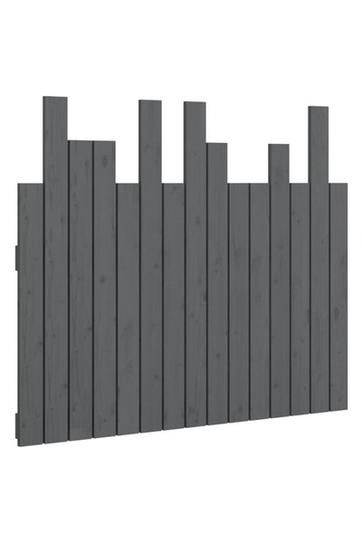 vidaxl Tăblie de pat pentru perete, gri, 95,5x3x80 cm, lemn masiv pin