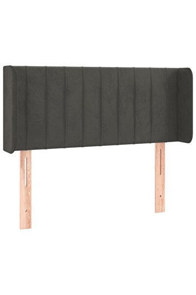vidaxl Dark grey winged headboard 93x16x78/88 cm Velvet