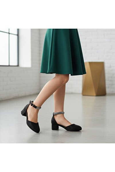OEM Pantofi eleganți cu toc pentru fete, cu aplicații ștrasuri decorative și ...