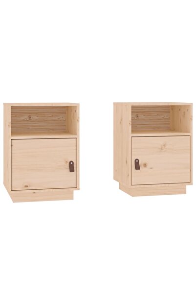 vidaxl Noptiere, 2 buc, 40x34x55 cm, lemn masiv de pin