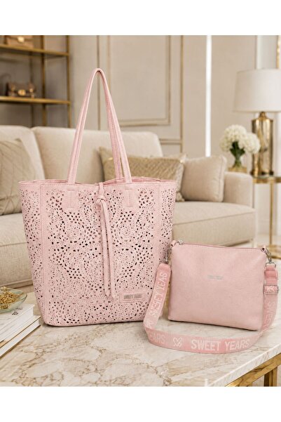 Sweet Years Women's perforated bag with removable pouch