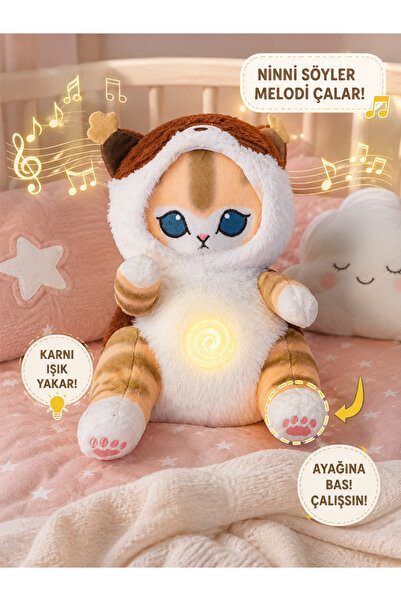 Takara Tomy Mofusand Nefes Alan Peluş Oyuncak Işıklı ve Müzikli Uyku Arkadaşı...