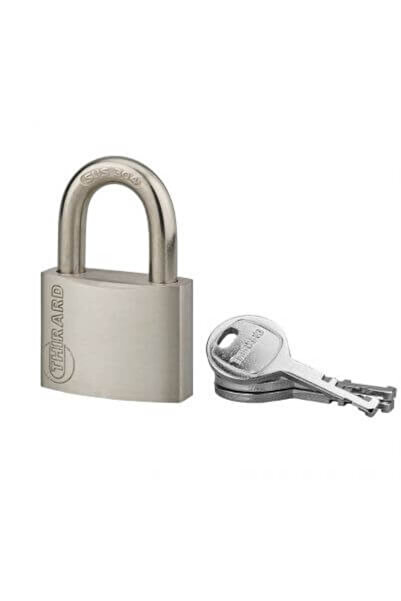 THIRARD Outdoor padlock, with key, CINOX, 50 mm,