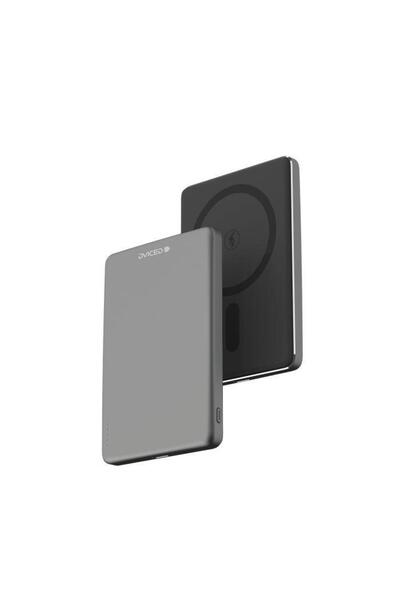 Dviced Ultrathin DV400003 Power Bank, Wireless Charging, 5000mAh, Gray