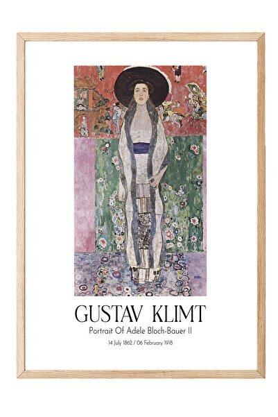 Postifull Gustav Klimt - Portret Adele Bloch-Bauer II, slika u drvenom okviru...