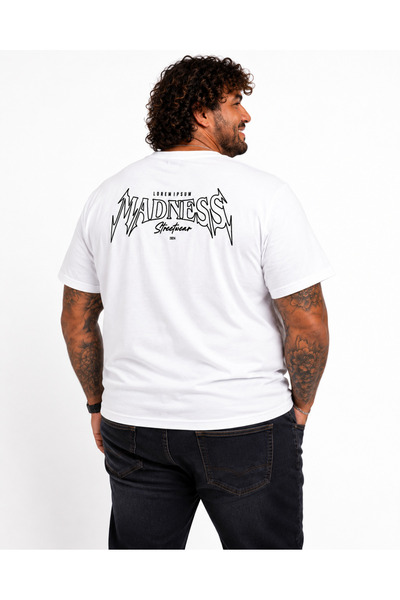 MocGrande Tricou cu gâtul în formă de O pentru bărbați, mărime mare, Madness ...