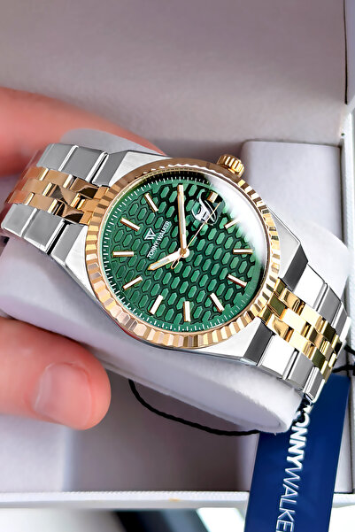 Tonny Walker Men's Watch - Silver Gold - Steel Band - Water Resistant - All F...