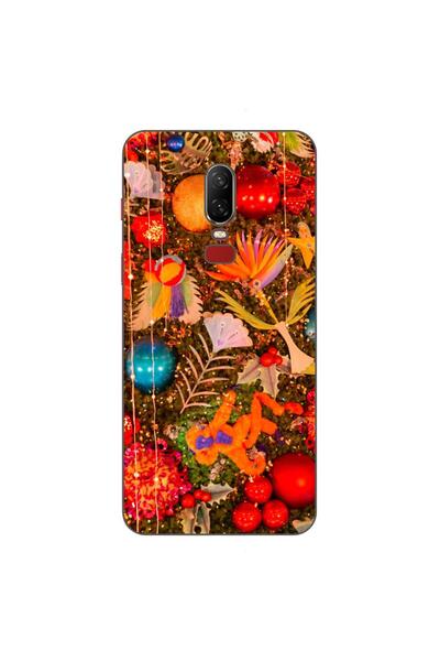 OEM Husa compatibila cu OnePlus 6 Silicon Gel Tpu Model Craciun Decor Brad Vi...