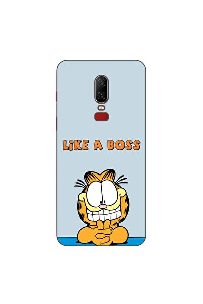 OEM Case compatible with OnePlus 6 Silicone Gel Tpu Pattern Garfield Like A Boss