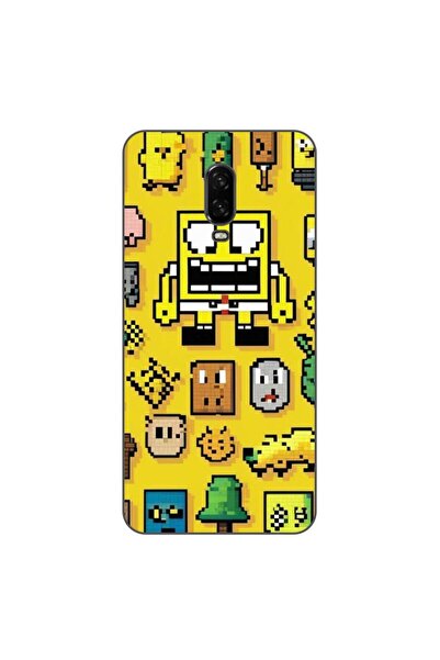 OEM Θήκη συμβατή με OnePlus 6T από σιλικόνη gel TPU με σχέδιο Pixel Art Σφουγ...
