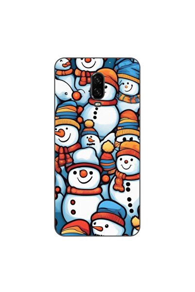 OEM Θήκη συμβατή με OnePlus 6T από σιλικόνη gel TPU με σχέδιο χιονάνθρωπου