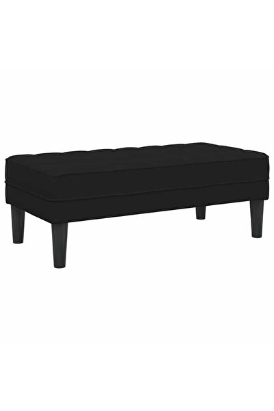 vidaxl bancă cu pernă Negru 113 x 57 x 39 cm Catifea