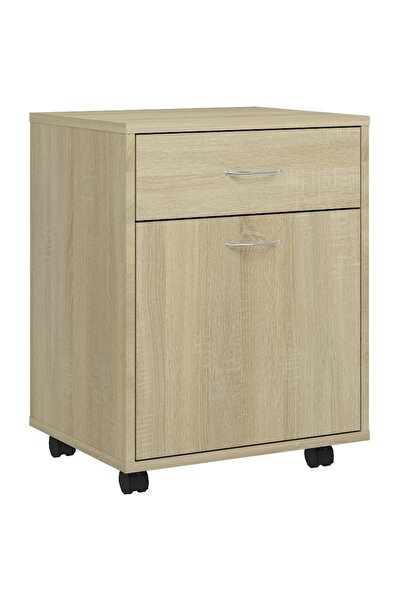 vidaxl Wheeled cabinet, Sonoma oak, 45x38x54 cm, particleboard
