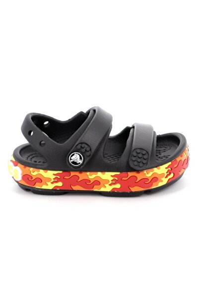 Crocs Παιδικό Πέδιλο για Αγόρι Crocband Cruiser Flames Sndl T Χρώματος Μαύρο ...
