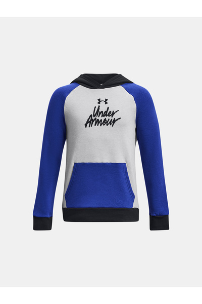Under Armour Pulover UA Rival Fleece Script CB HD-BLU