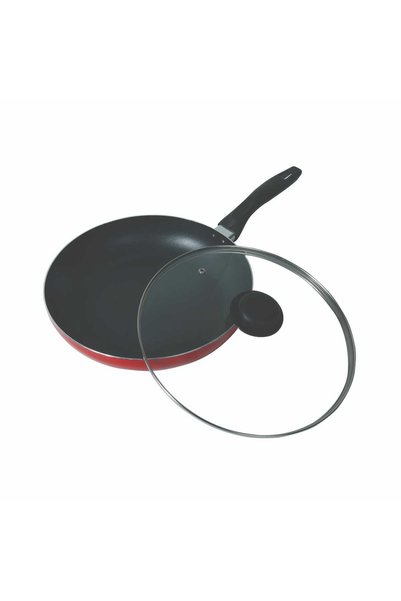 HOMEWAY مقلاة مع غطاء، 30 سم، HW1103