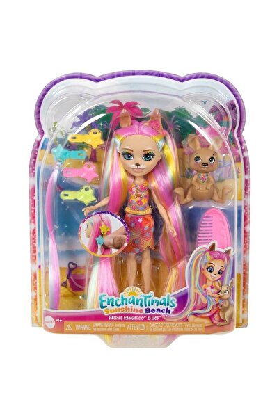 mattel Enchantimals Sunshine Beach Katrice Kangaroo And Hop Κούκλα HTJ70