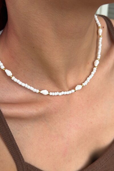 Lavian Accessories Gold Detaylı Blanc Kolye