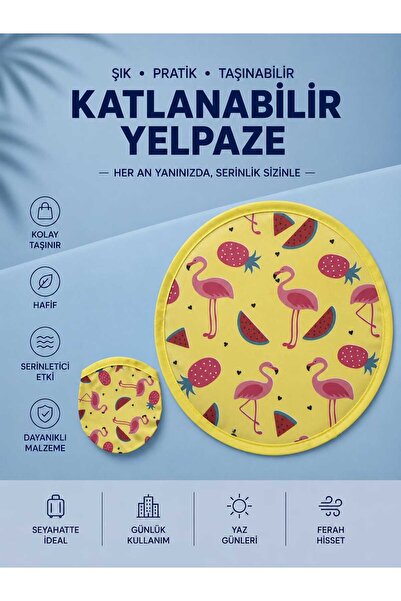 RoseCo00 Katlanabilir Kolay Taşınabilir Yuvarlak Yelpaze