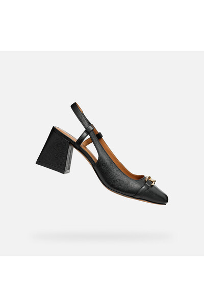 Geox Pantofi negri de damă cu toc Coronilla