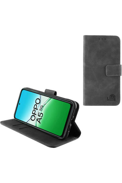 Lime&co Lime Essential Magnet Book Συνθετικό Δέρμα Γκρι (Oppo A5) Κωδικός: 84...