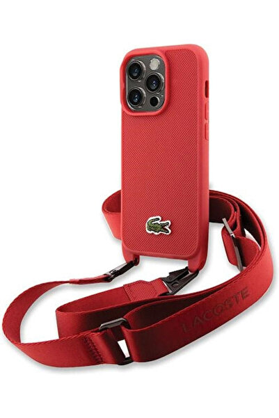 Lacoste Εμβληματική Θήκη Πλάτης Petit Pique Crossbody Πλαστική με Λουράκι Κόκ...