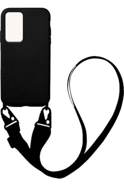 Other Sonique Carryhang Υγρή Θήκη Πλάτης Σιλικόνης 0.5mm με Λουράκι Μαύρο (Re...