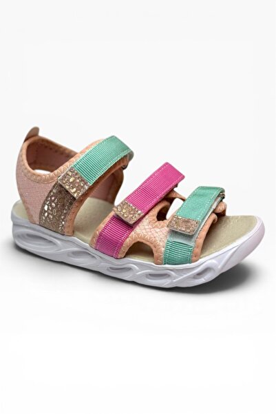 Cakgo Arzen Bebe 231-26 3 Sandale anatomice cu velcro pentru fete Somon Verde...