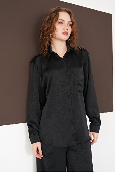 VERYMODA Long Sleeve Shirt - Black |   F2101