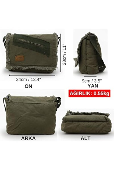 Yıldızan Nzr beautestore Old Cargo 7136 حقيبة كتف يومية من القماش للمدرسة مقا...