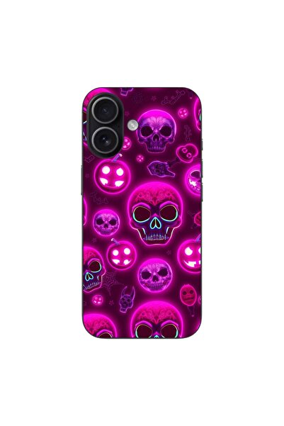 OEM Калъф, съвместим с Apple iPhone 17, силиконов гел TPU, с киберпънк Хелоуи...