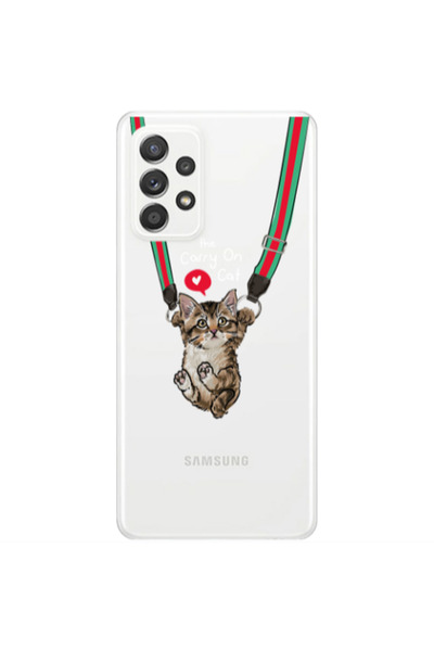 Other Samsung A23 Swinging cat Transparent Silicone TPU Θήκη