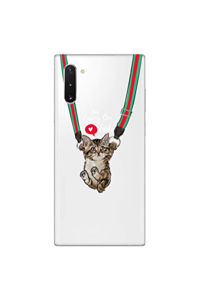 Other Samsung Note 10 Swinging cat Transparent Silicone TPU Θήκη