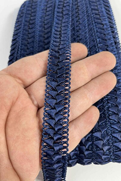 Hobigram Lacivert Braivora Zigzag Örgü Şerit 2 Cm – Premium Dokuma Dekoratif ...