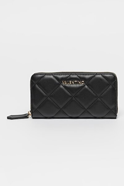 Valentino Bags Portofel matlasat cu fermoar Ocarina, Negru
