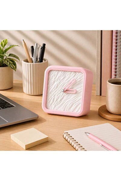 Basart Minimalist Masaüstü Saat Dekoratif Ofis ve Çalışma Masası Saati