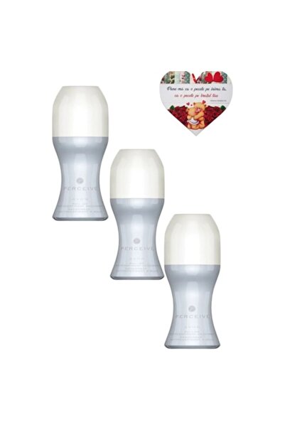 AVON Set of 3 x Perceive roll-on deodorant, long-lasting protection, elegant ...