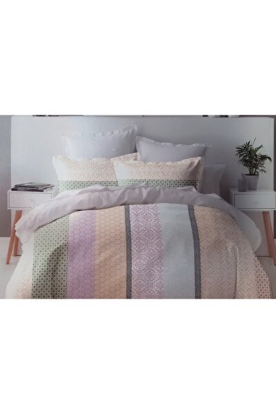 MILANO COLLECTION Double Bed Linen Top Bottom Set 100% Cotton 51209 C3 Purple...
