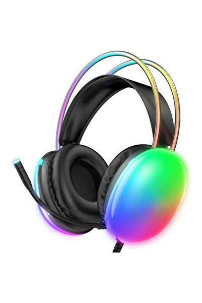Velixo Căști de gaming cu microfon, circumaurale, sunet surround, RGB, reduce...