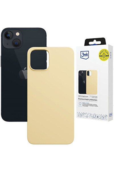 3MK Θήκη Πλάτης Σιλικόνης / Δερμάτινη Κίτρινη (iPhone 15 Plus)