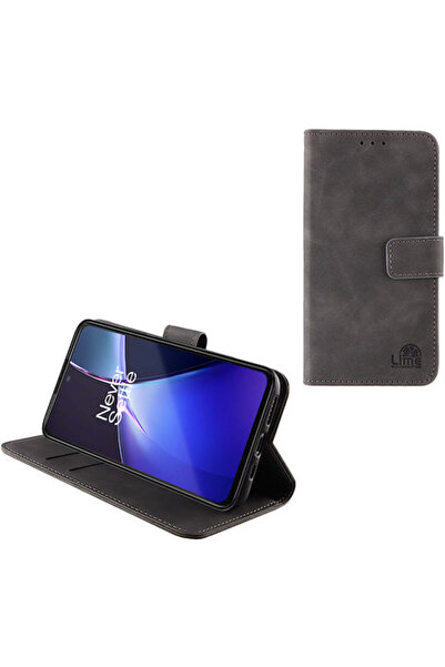 Lime&co Lime Wallet Συνθετικό Δέρμα Γκρι (OnePlus Nord CE 4 Lite)