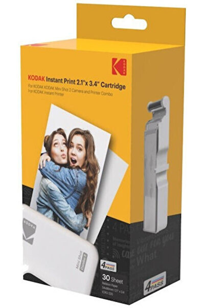Kodak Φωτογραφικό Χαρτί Άμεσης Εκτύπωσης 2.1x3.4 για Εκτυπωτές Inkjet 30 Φύλλ...
